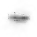 Breas Z1 Auto Tube Adapter — small transparent adapter that connects the Z1 Auto CPAP machine to a standard 22 mm CPAP hose