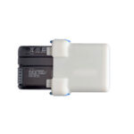 Breas Z1 Auto extra battery in white and black, seen from the side