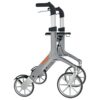 Trust Care Lets Fly outdoor rollator in grey with spring rear wheels and ergonomic handles