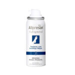 Allpresan Pedicare Nail Oil — white 50 ml spray bottle of Allpresan Pedicare nail oil with panthenol and BarrioExpert technology for strengthening weak nails