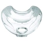 Philips Amara View cushion — clear silicone full face cushion in heart shape with central nasal opening