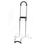 Andersen Scala Stair-Climbing Shopping Trolley Chassis — slim chrome metal frame with arched black plastic top hand-grip, central black plastic clip handle for the bag and a base frame with foot rail, wheels not fitted