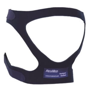 ResMed Mirage Quattro headgear in dark blue fabric — replacement CPAP headband for the Mirage Quattro full face mask