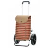 Andersen Royal Eske shopping trolley in beige with red stripes on 29 cm ball-bearing wheels