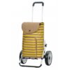 Andersen Royal Eske shopping trolley in beige with yellow stripes on 25 cm ball-bearing wheels