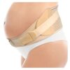 Beige Camp Scandinavia Mammy belt worn under a pregnant belly with a lifting strap