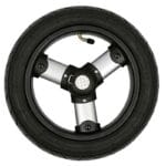 Andersen Shopping Trolley Wheel 29 cm Air with Ball Bearings — large 29 cm black pneumatic tyre with treaded surface and silver three-spoke aluminium hub, with the inflation valve visible at the top
