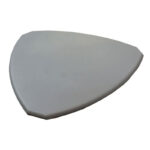 Mobilex Cushion for Triangular Shower Stool — grey triangular foam cushion shaped to fit the seat of the Mobilex Triangular Shower Stool
