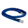 Blue ResMed tube warmer coiled with grey tube cuffs showing at both ends