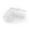 Clear ResMed elbow for the AirSense 10 with the brand name moulded into the bend