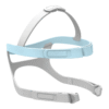 F&P Eson 2 headgear in pale grey with a light blue rear strap