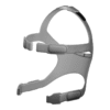 F&P Simplus headgear in grey fabric with four straps and clip fasteners