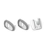 F&P Clips for Vitera — pair of grey plastic replacement cushion retaining clips for the Fisher & Paykel Vitera full face CPAP mask
