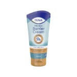 TENA ProSkin Barrier Cream 150 ml tube — white tube of fragrance-free TENA ProSkin barrier cream protecting irritated skin from moisture at incontinence