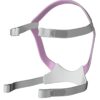 ResMed Quattro Air For Her headgear in white fabric with pink trim — CPAP replacement headband for the Quattro Air For Her full face mask