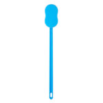 Vitility Bendable Bath Sponge — long blue bendable bath sponge handle with a soft white sponge head at one end, total 59 cm