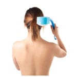 Vitility Bendable Bath Sponge — shown in use