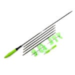 Purdoux tube brush kit: green handle, six carbon rods and microfibre and nylon heads