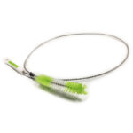 Purdoux CPAP Tube Brush 1.8 m Flexible Nylon Cleaning Brush — flexible CPAP tube cleaning brush with soft nylon bristles and a white handle, about 1.8 metres long