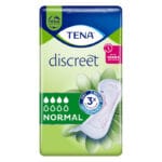 TENA Discreet Normal pack in green showing the day pad