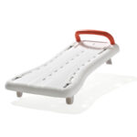 Etac Fresh bath board in white with orange safety handle