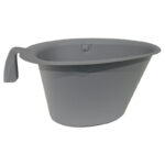 Etac Swift Commode Pot — grey plastic spare commode pot without lid with integrated side handle, designed to sit under the seat of the Etac Swift Commode or Swift Free-Standing Toilet