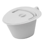 Etac Swift Pot with Lid — white plastic spare pot with lid for Etac Swift Commode and Standalone Toilet Chair
