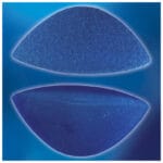 Mediroyal arch support insole in blue viscoelastic polymer seen from both sides
