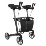 Rehasense Navigator rollator grey with soft arm support and adjustable ergonomic handles