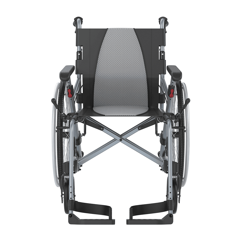Rehasense ICON 35 LX Active seen from the front with both footplates down