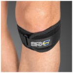 Mediroyal SRX knee strap — black patellar tendon strap with pelota and hook-and-loop closure