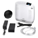 Yuwell Spirit-3 complete set with nasal cannula, battery, charger, and carrying case