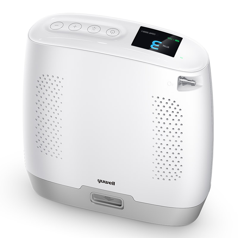 Yuwell Spirit-3 portable oxygen concentrator lightweight 2.4kg with carrying case for oxygen therapy