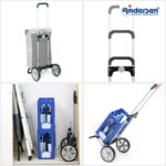Premium aluminum shopping cart trolley - Andersen Shopping Cart Alu Star Charu 20 cm Wheels Silver