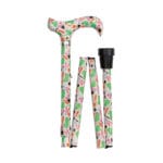 Classic Canes Foldable Walking Stick Gardening — aluminium foldable walking stick with gardening motif and Petite handle