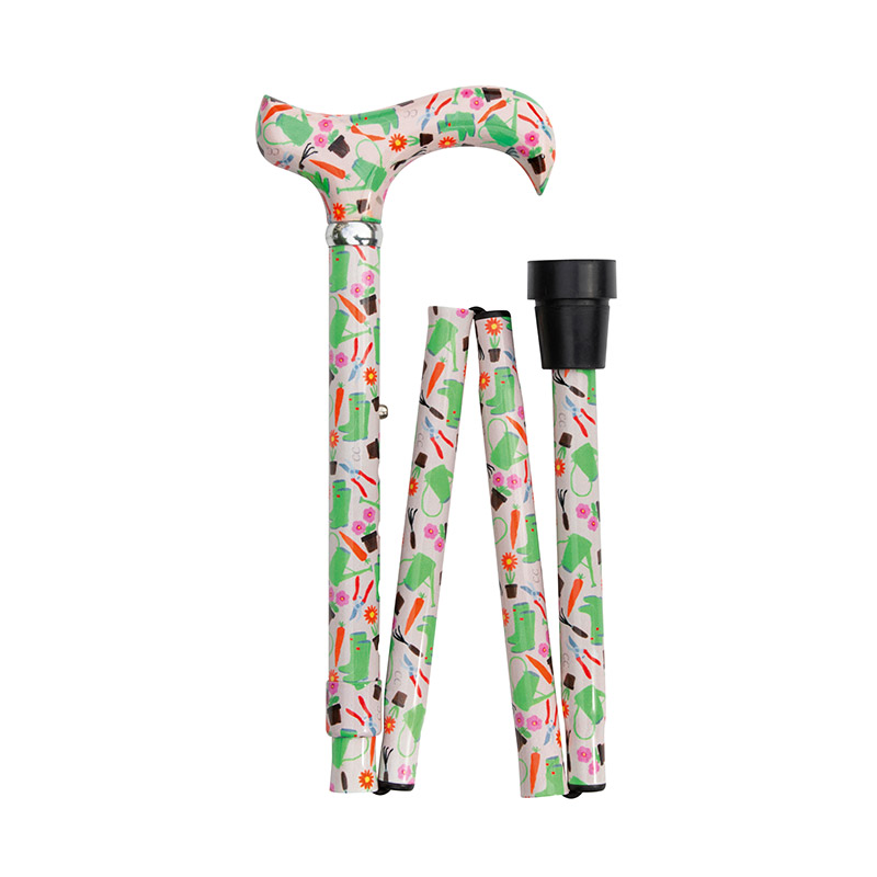 Classic Canes Foldable Walking Stick Gardening Folding walking stick with gardening design - 4845G Classic Canes Walking Stick