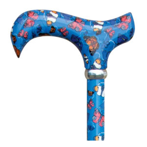 Adjustable derby animal print cane - 4843D Classic Canes Walking Stick