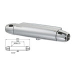 FMM Thermostatic Mixer 9000E 160cc — chrome thermostatic shower mixer with dimensions diagram
