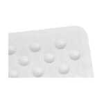 Papillon Shower Mat Bolle — close-up of white natural rubber anti-slip shower mat with raised dome pattern