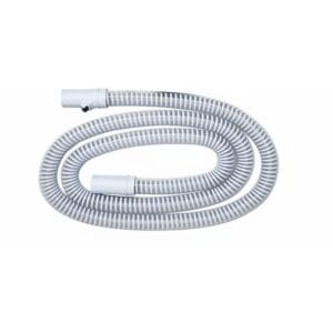 Coiled white Löwenstein heated CPAP tube with a moulded cuff at each end