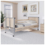Electric adjustable care bed rehabilitation - DREAM-TIM-oak