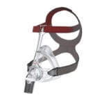 Löwenstein Cara full face mask with clear cushion and red-grey headgear