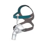 Löwenstein Cara nasal mask with clear cushion and teal-grey headgear