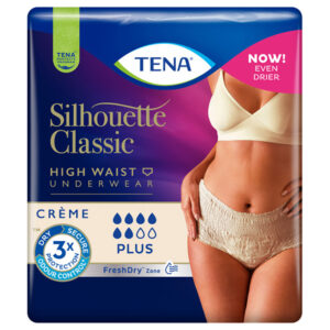 Disposable incontinence underwear high waist - TENA Silhouette Classic Plus Cream
