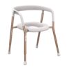 Trust Care Lets Help Me toilet chair in white with copper-coloured legs