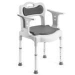 Adjustable foldable commode chair with bucket - H027B_Yuwell_Commode