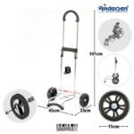 Andersen Shopping Trolley Scala Jelke 15 cm Black Wheels — close-up view Andersen Shopping Trolley Scala Jelke 15 cm Black Wheels — close-up view