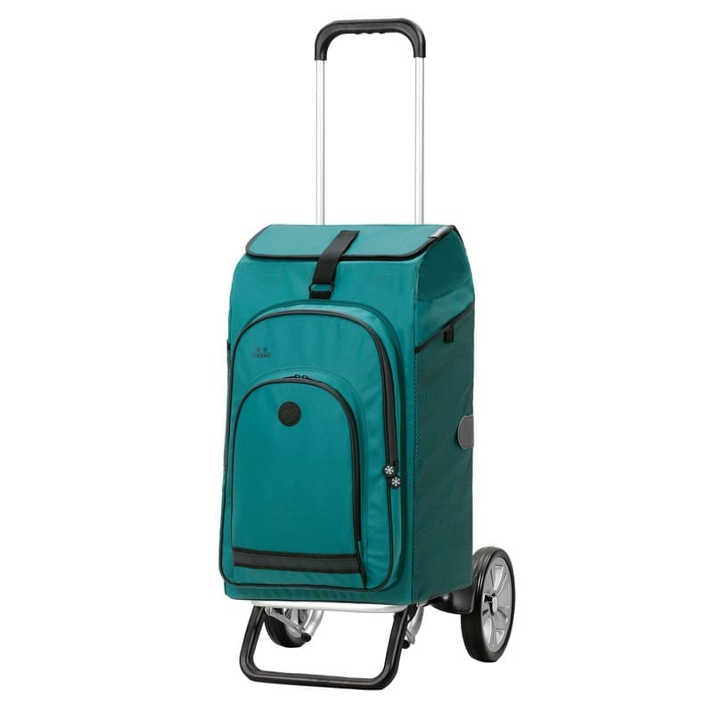 Andersen Alu Star Hydro 3.0 shopping trolley in petrol with 20 cm silver wheels