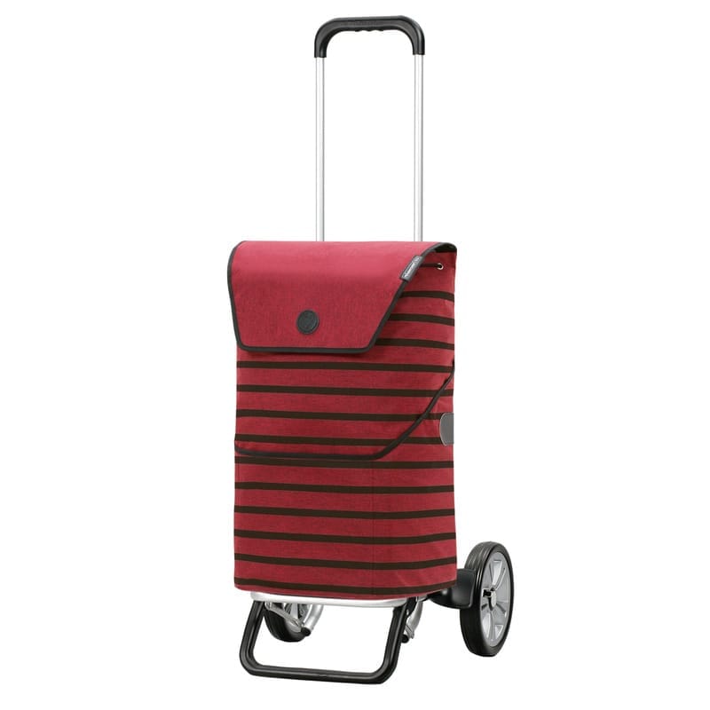 Andersen Alu Star Jelke - bordeaux, full trolley Andersen Alu Star Jelke shopping trolley in bordeaux with 20 cm silver wheels
