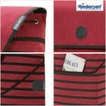 Jelke bag - bordeaux, details Four detail photos of the bordeaux Andersen Jelke bag